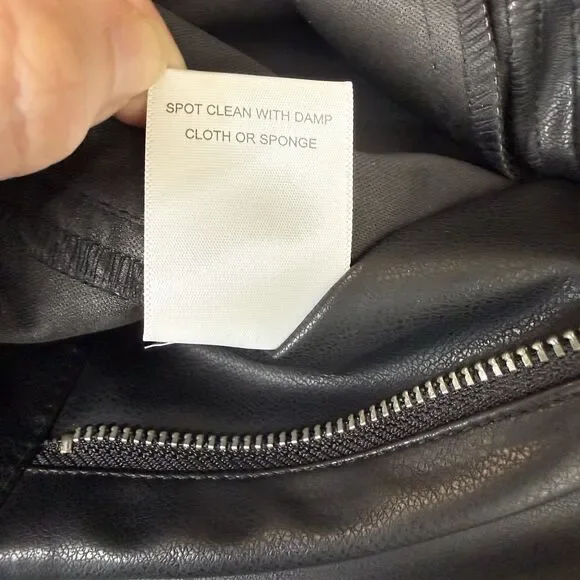 NWT Size 9 SO Black Faux Leather High Rise Flare Bell Bottom Pants Chic Goth 70s - Picture 12 of 16